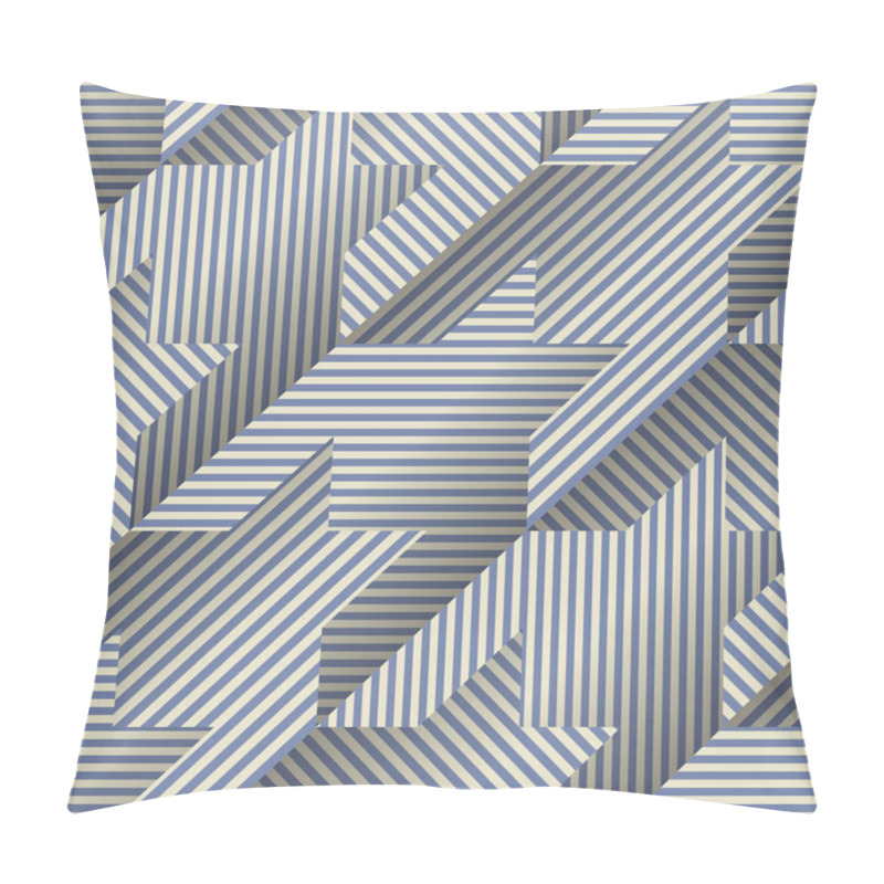 Personality  Hounds-tooth Pattern In Abstract Low Poly Geometric Style. Pillow Covers