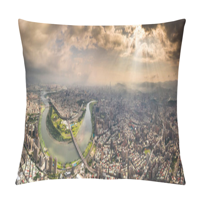 Personality  Skyline Of Taipei City In Downtown Taipei, Taiwan. Pillow Covers