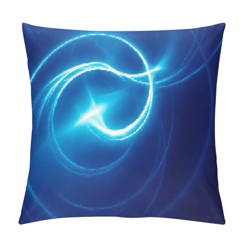 Personality  Abstract Design Blue Energy Swirl Background Pillow Covers