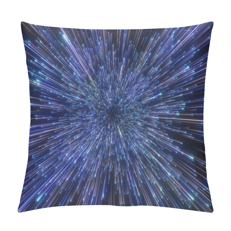 Personality  3d Render, Big Bang, Galaxy, Abstract Cosmic Background, Purple Fireworks, Celestial, Beauty Of Universe, Speed Of Light, Neon Glow, Stars, Cosmos, Ultraviolet Infrared Light, Outer Space Pillow Covers