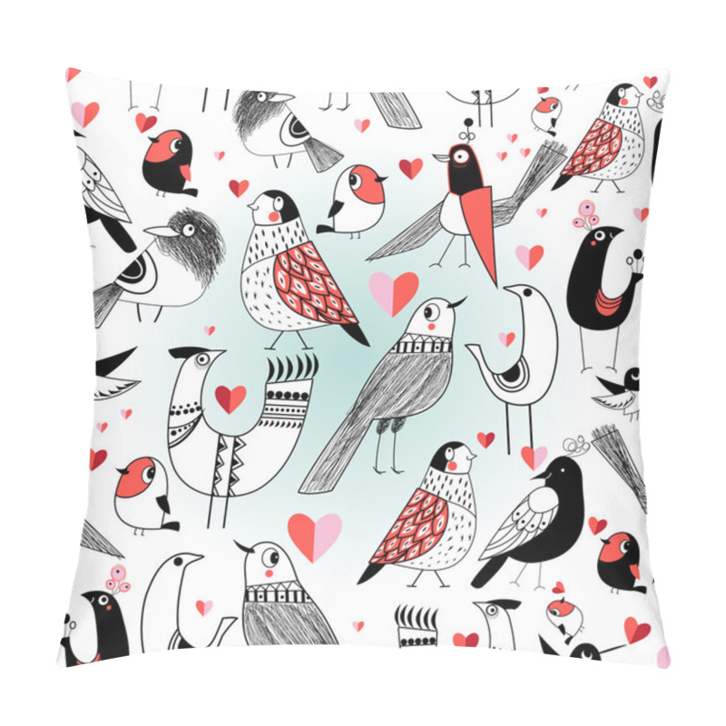 Personality  Graphic Pattern In Love Birds  Pillow Covers