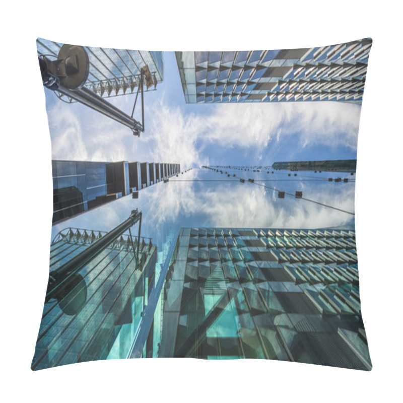 Personality  Modern Skyscrapers In The City Of London, UK - Upward View Pillow Covers