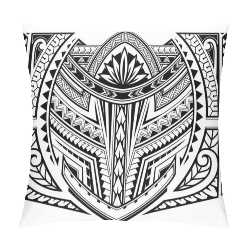 Personality  Sleeve Tattoo In Maori Style Pillow Covers