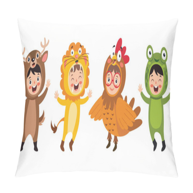 Personality  Funny Children Waering Animal Costumes Pillow Covers