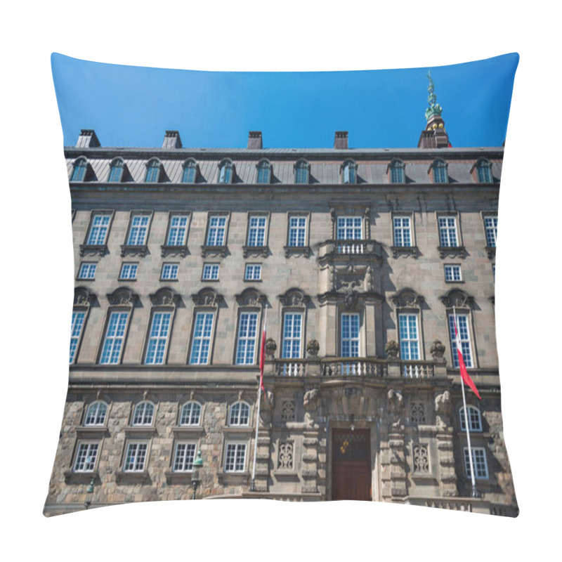 Personality  Urban Scene With Historical Christiansborg Palace In Copenhagen, Denmark Pillow Covers