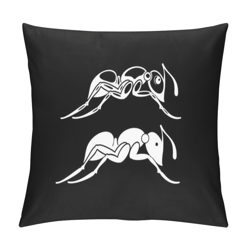 Personality  Vector Black Ant Pillow Covers