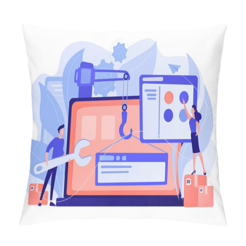 Personality  WEB Development Concept Vector Illustration Pillow Covers