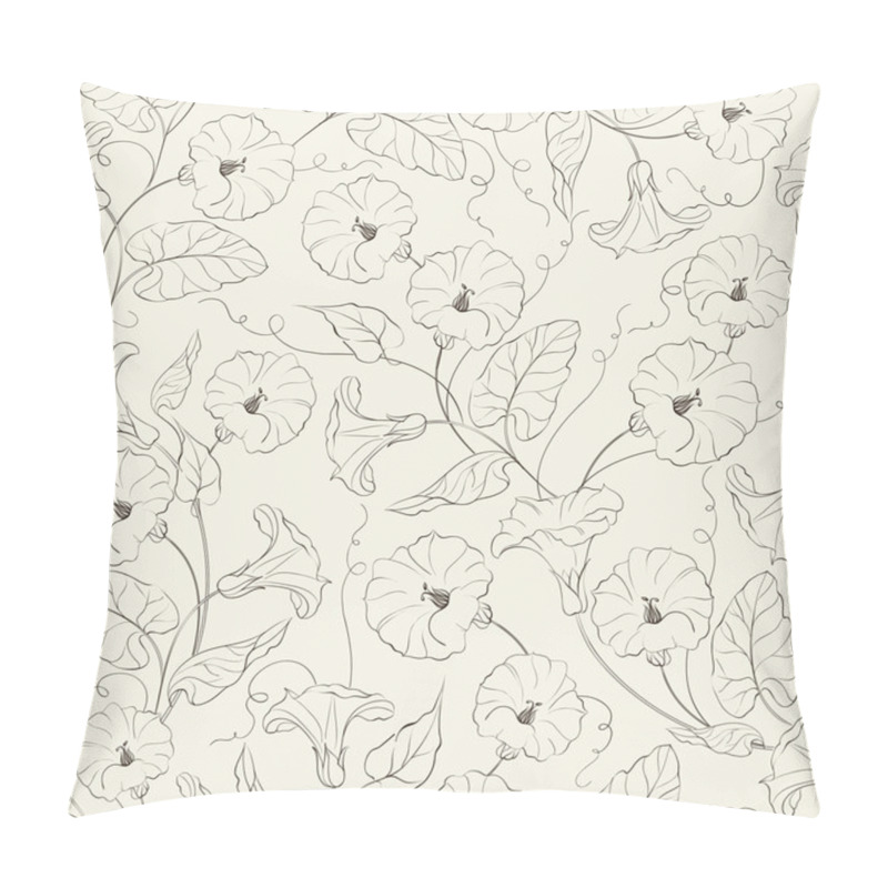 Personality  Bindweed Flower Seamless Pattern. Pillow Covers