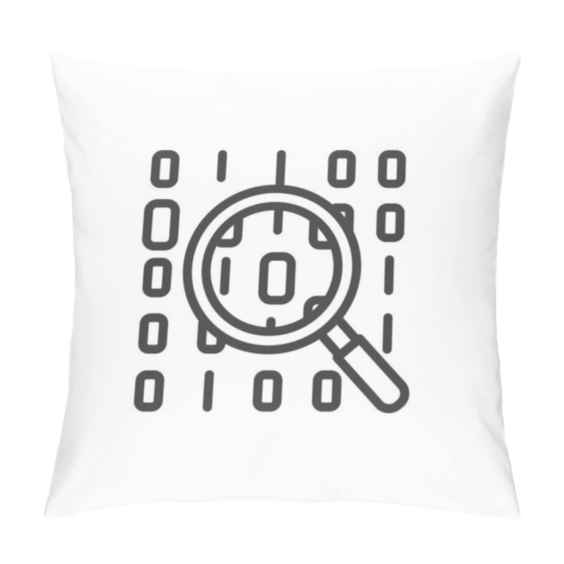 Personality  Code Review, Icon In Line Design. Code, Review, Quality, Feedback, Development, Programming, Collaboration On White Background Vector. Code Review Editable Stroke Icon Pillow Covers