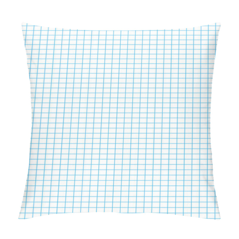 Personality  Square Paper Pattern, Squares On White Background - Vector Blue Grid Seamless Repeatable Texture Background Pillow Covers