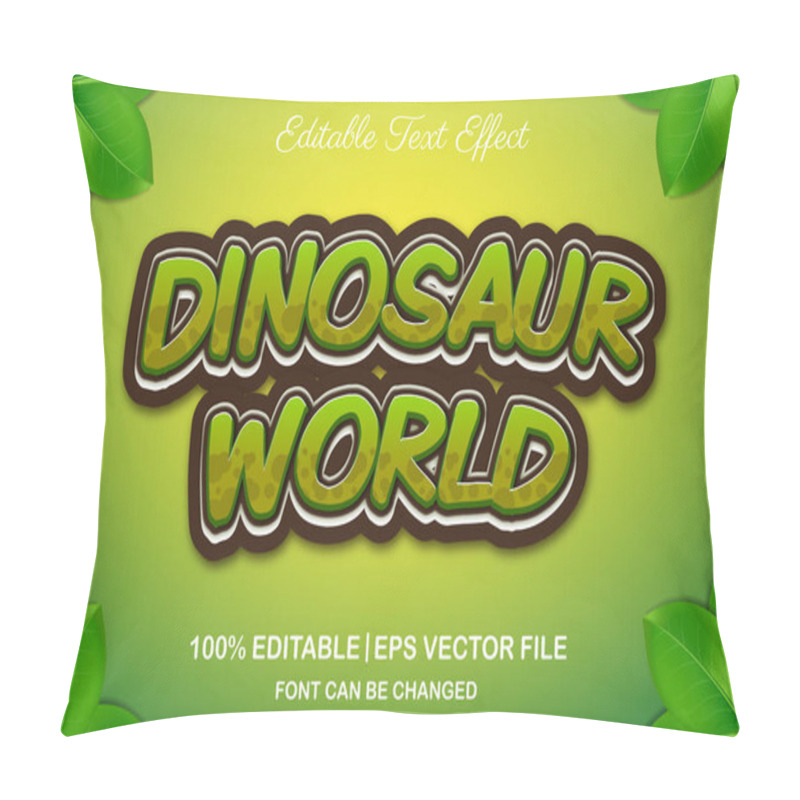 Personality  Dinosaur World 3d Editable Text Effect Pillow Covers