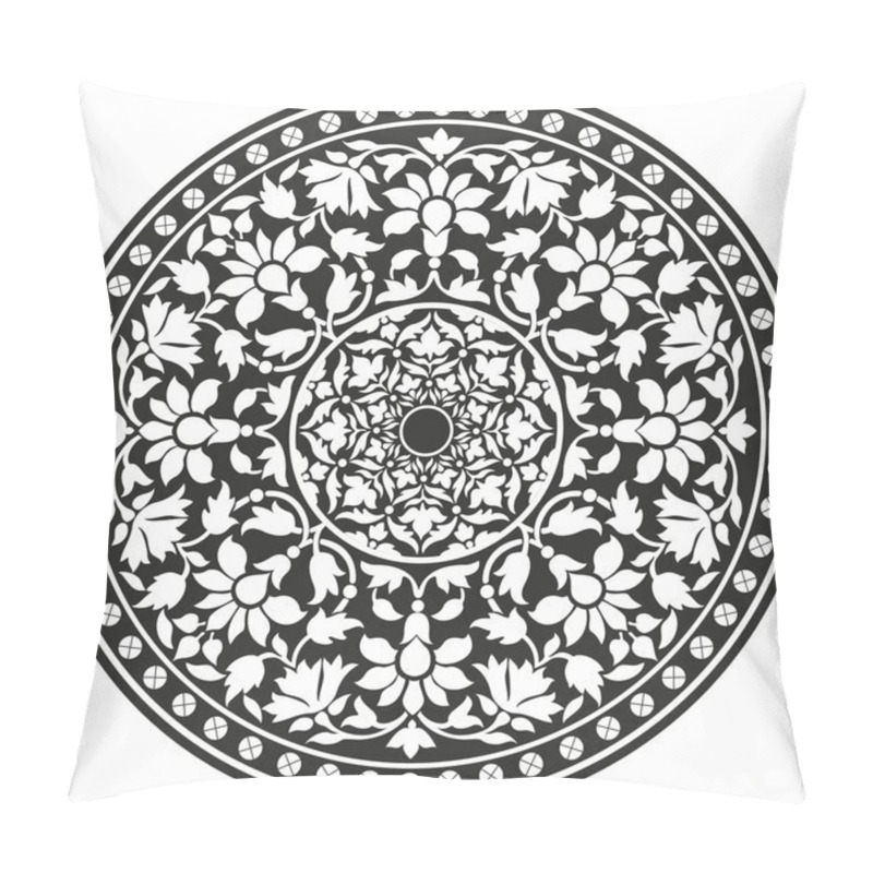 Personality  Indian Traditional Pattern Of Black And White Pillow Covers