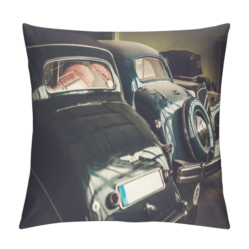 Personality  Mechanic In Classic Car Restoration Workshop Pillow Covers