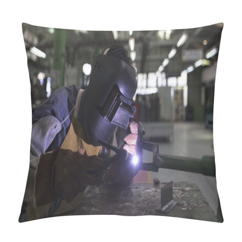 Personality  Safety Mask Welding Metal Pillow Covers