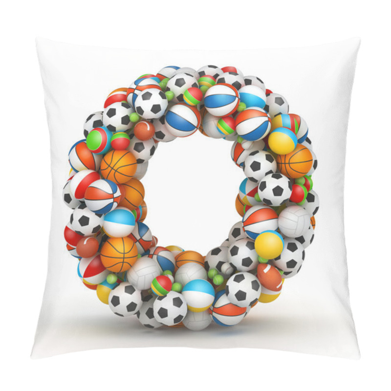 Personality  Letter O, Gaming Balls Alphabet Pillow Covers