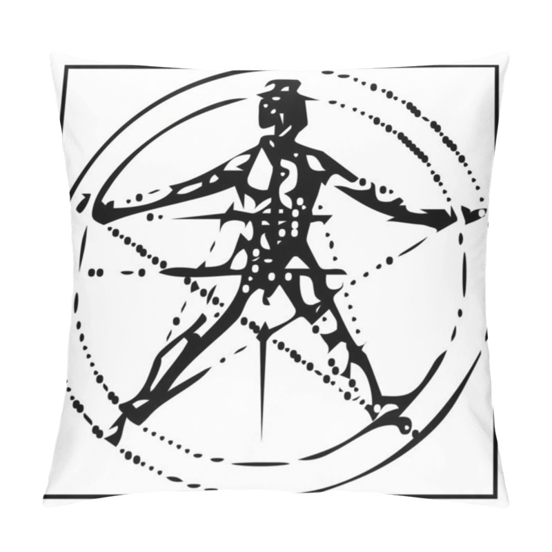 Personality  The Vitruvian Man Pillow Covers