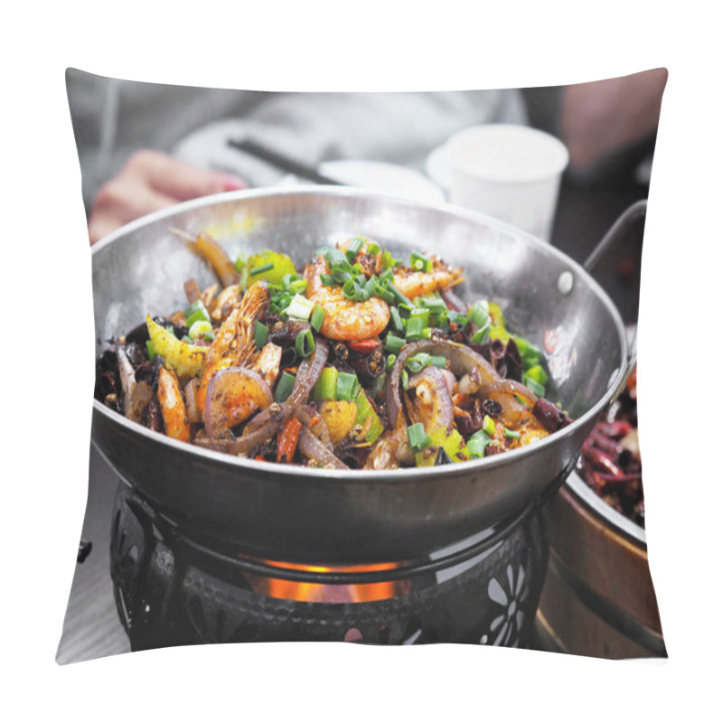 Personality  Close Up Chinese Spicy Food Sichuan Style.  Pillow Covers