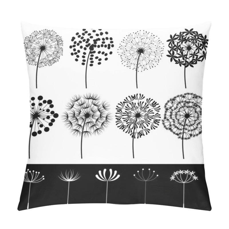 Personality  Dandelions Set Vector Pillow Covers