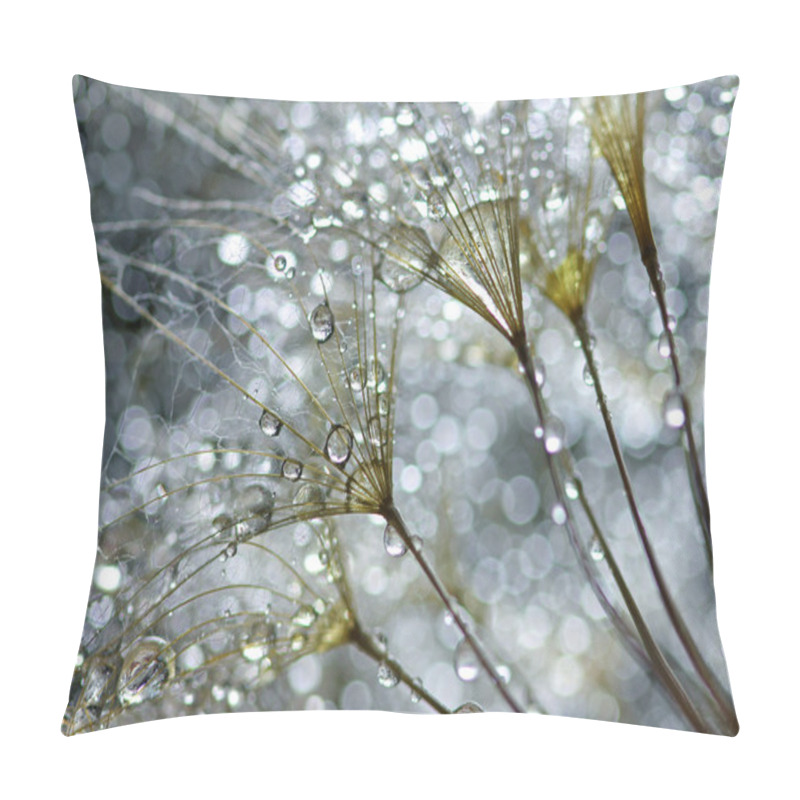 Personality  Water Drops On Dandelion Pillow Covers