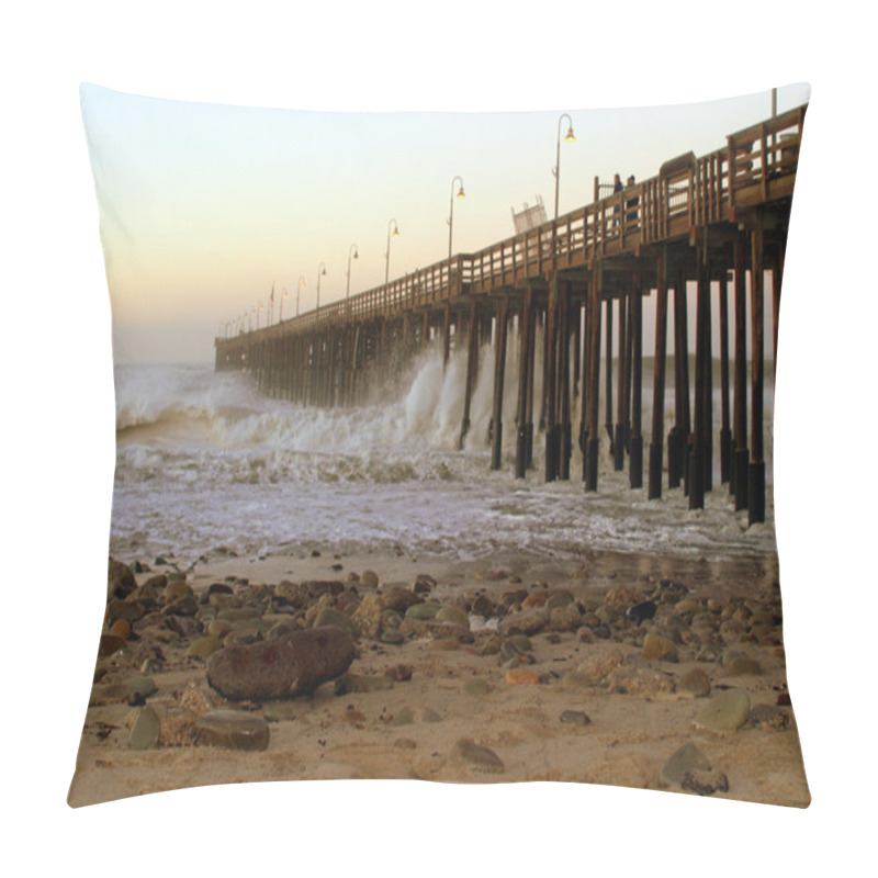 Personality  Ocean Wave Storm Pier Pillow Covers