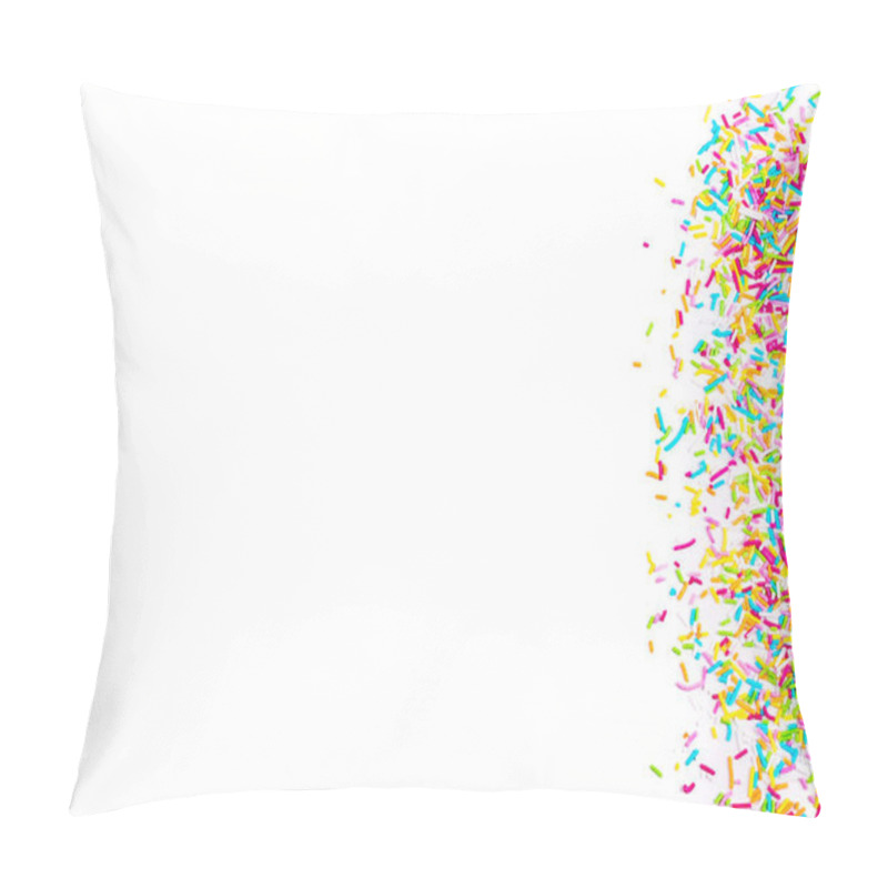 Personality  Sugar Sprinkle Dots Hearts, Decoration For Cake And Bakery, As A Background. Isolated On White Pillow Covers