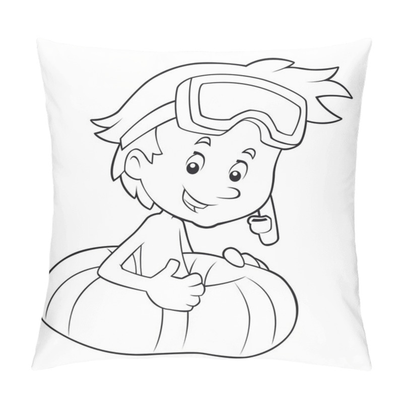 Personality  Cartoon Child Having Fun Pillow Covers