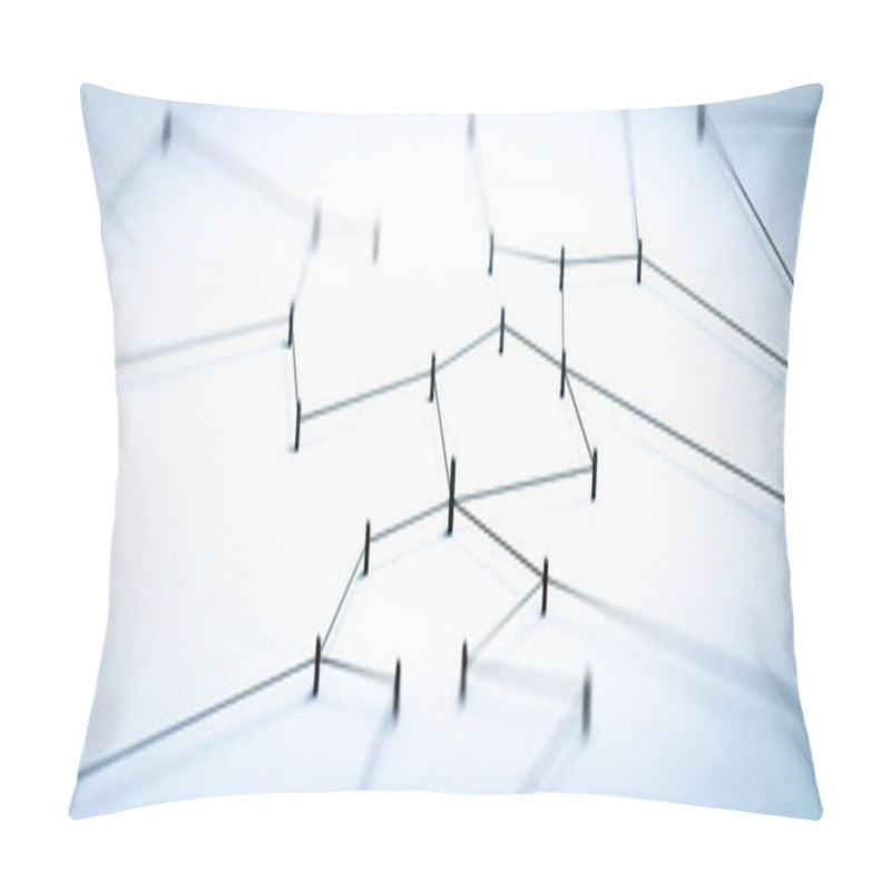 Personality  Connection Concept Panorama 3d Rendering Pillow Covers