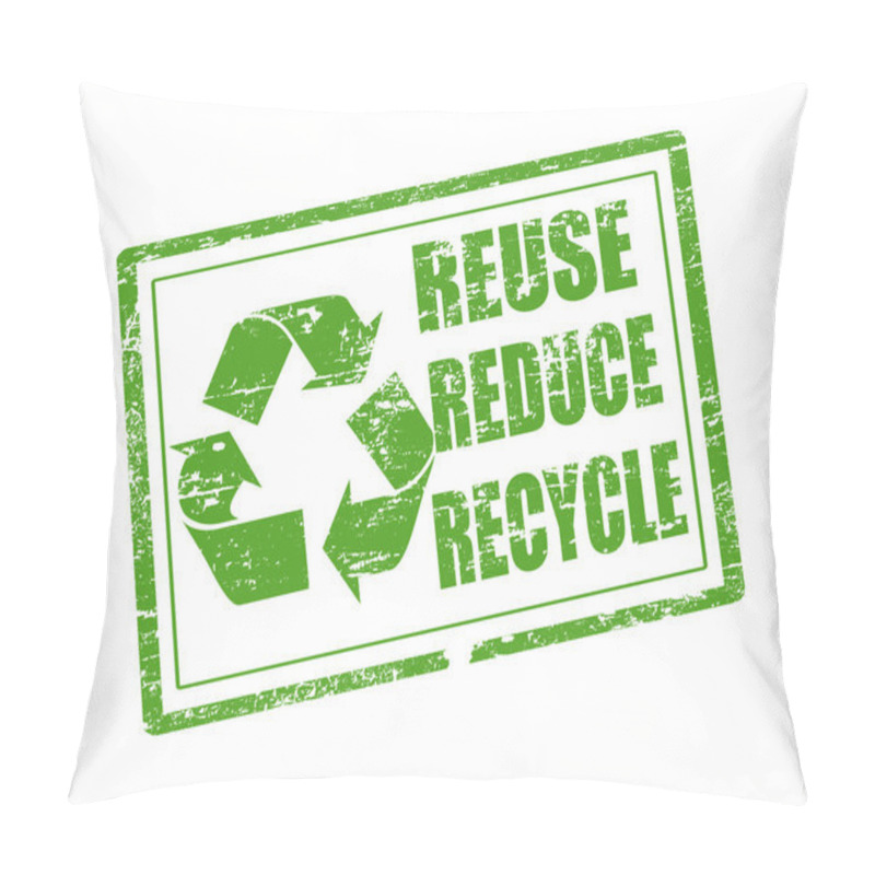 Personality  Reuse, Reduce And Recycle Stamp Pillow Covers