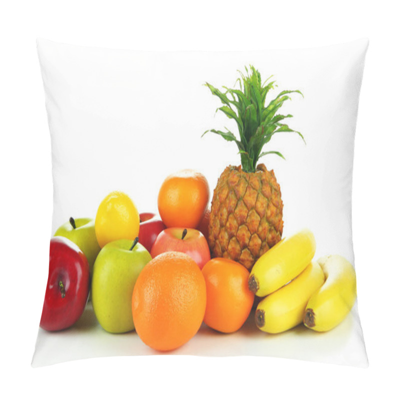 Personality  Tasty Fruits Isolated On White Pillow Covers