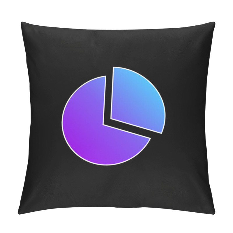 Personality  Black Circular Graphic Blue Gradient Vector Icon Pillow Covers