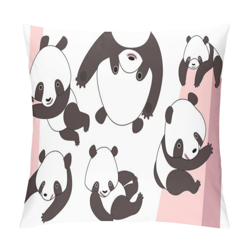 Personality  Cartoon Panda Bear Set Pillow Covers