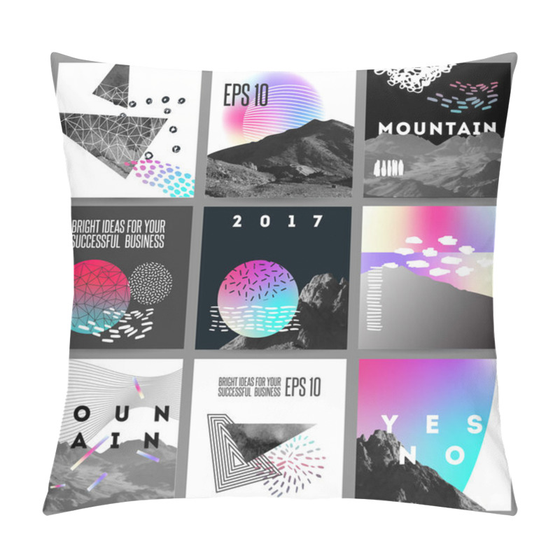 Personality  Holographics Elements Of Infographics Pillow Covers