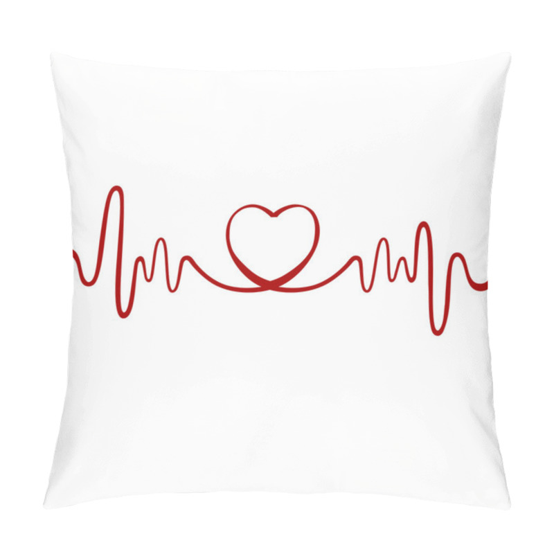 Personality  Heart And Ecg Pillow Covers