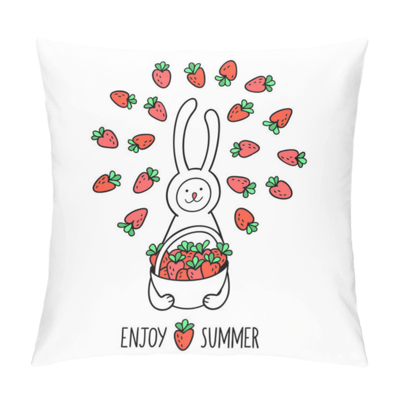 Personality  Enjoy Summer Greeting Card. Pillow Covers