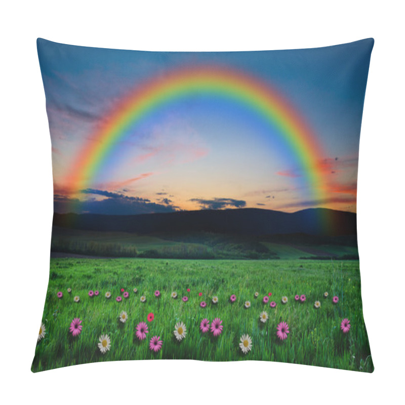 Personality  Beautiful Rainbow Background Pillow Covers