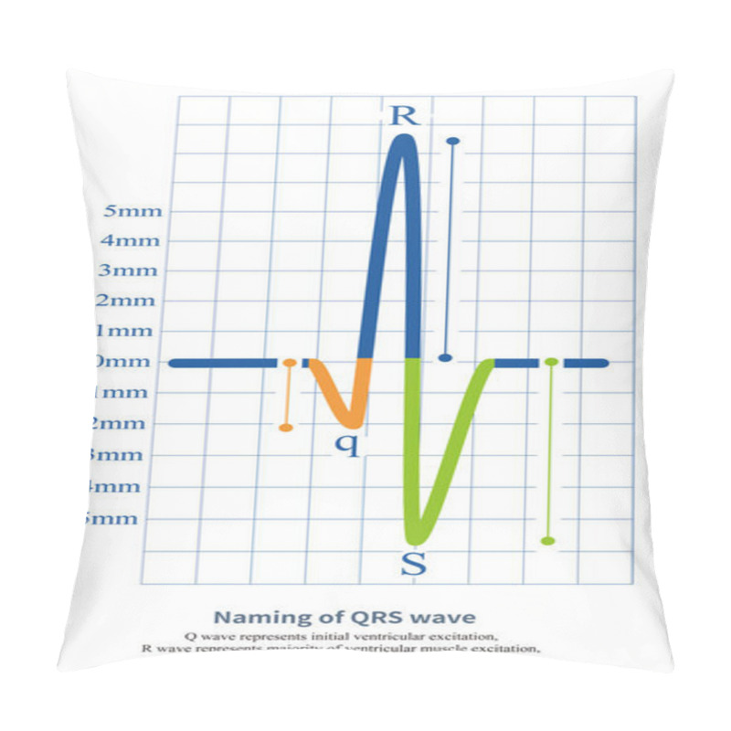 Personality  QRS Wave Is A ECG Wave Generated By Ventricular Excitation, Typically In A Three-phase Waveform, Named QRs Wave. The QRS Waveform Of Each Lead Is Different. Pillow Covers