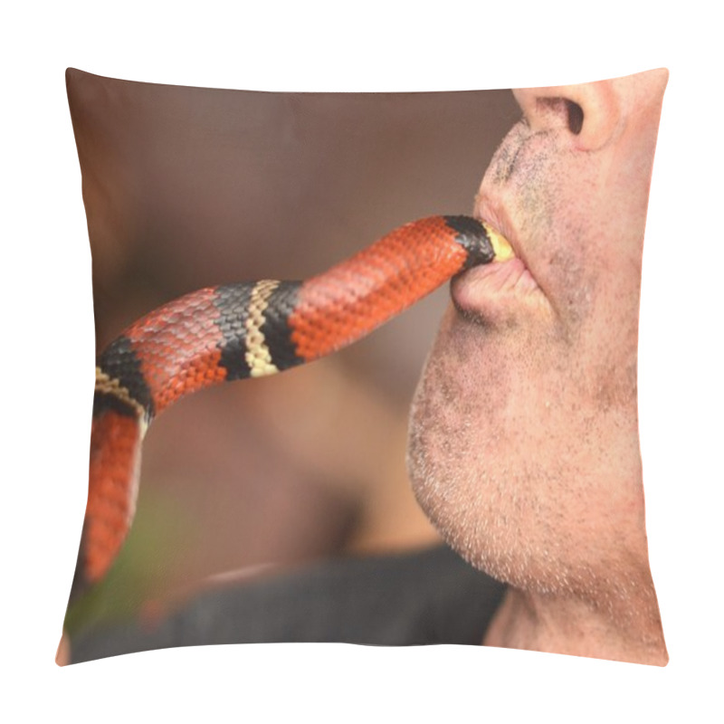 Personality  Man Eating Coral Snake Pillow Covers