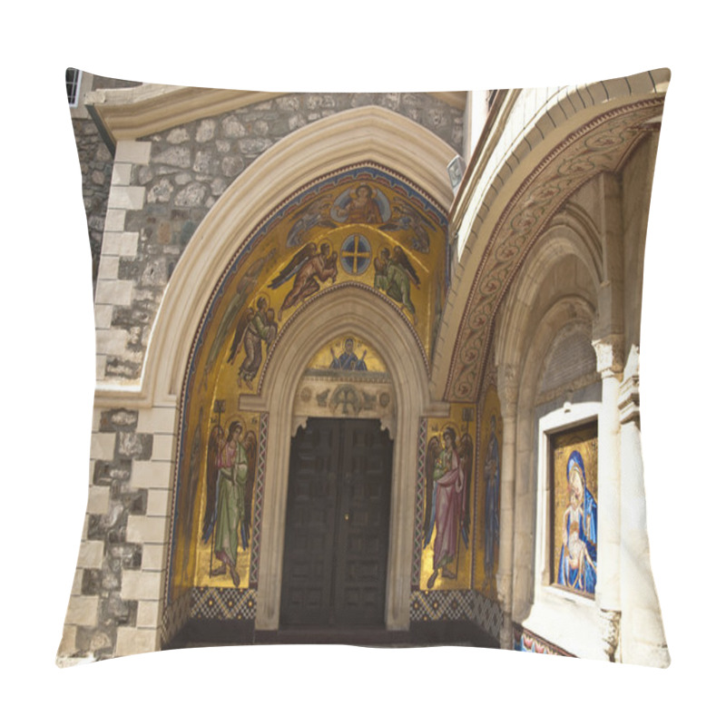 Personality  Church Portal With Wall-paintings Pillow Covers