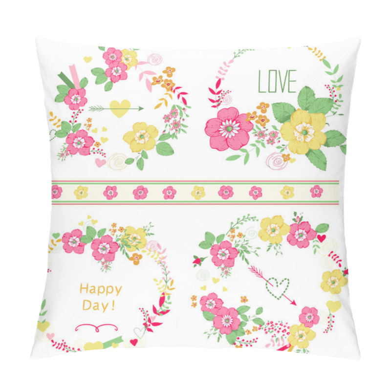 Personality  Floral Wreath Pillow Covers