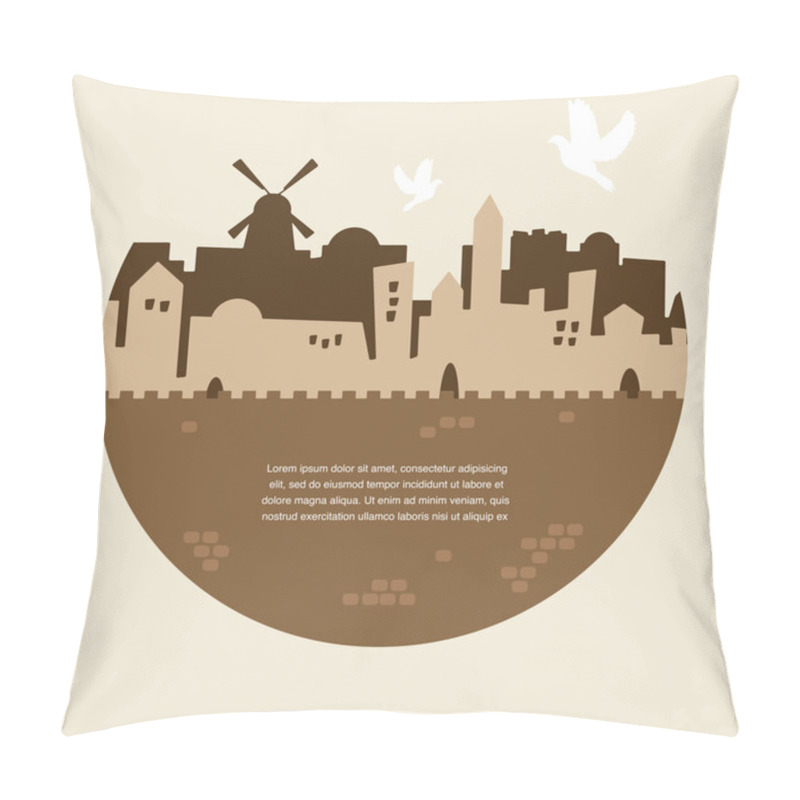 Personality  Skyline Of Old City Of Jerusalem Pillow Covers