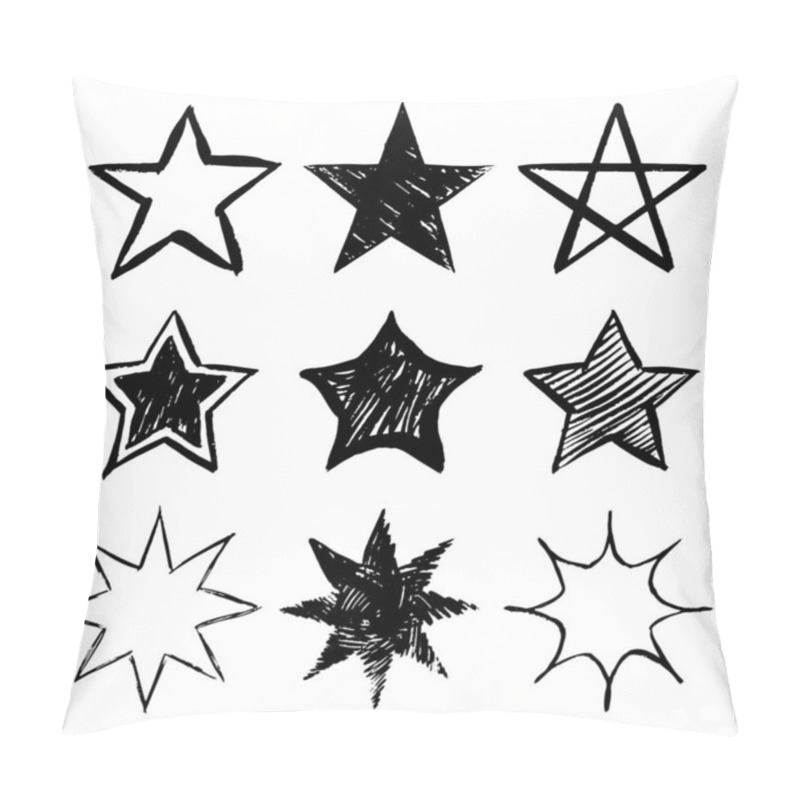 Personality  Modern Geometric Star Pattern. Vector Star Pattern Background Drawn By Hand  Pillow Covers