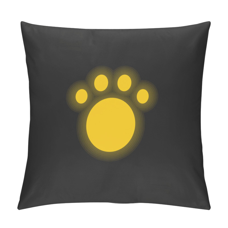 Personality  Animal Yellow Glowing Neon Icon Pillow Covers