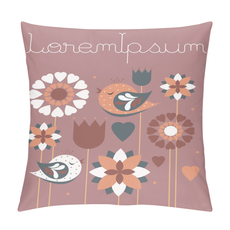 Personality  Birds And Flowers Pillow Covers