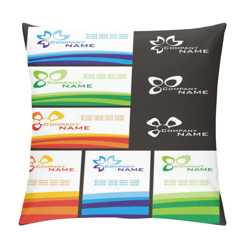 Personality  Vector Business Card Set Pillow Covers