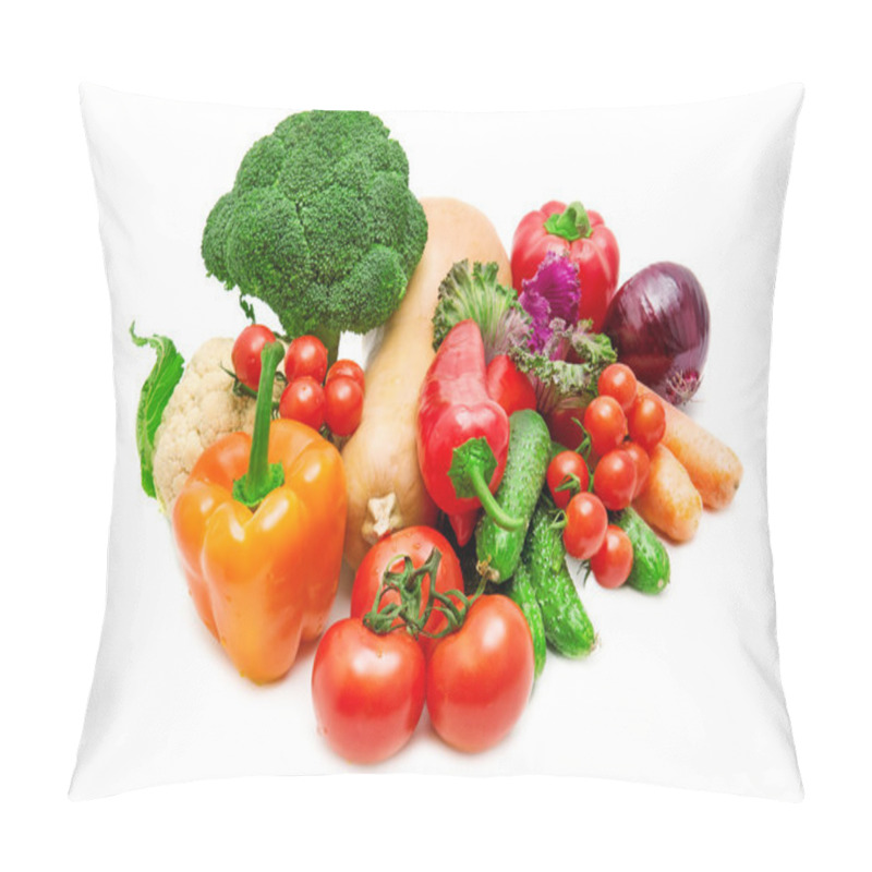 Personality  Vegetable Isolated On A White Background Pillow Covers