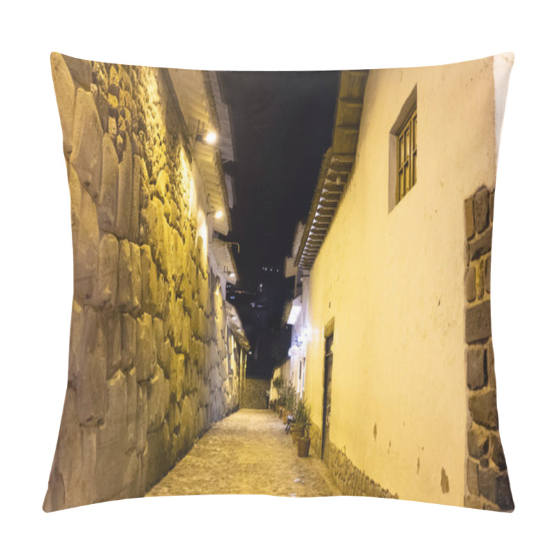 Personality  Image Of A Narrow Alley In Cusco, Peru At Night. Capital Of The Inca Empire. Traditional Streets In The Peruvian Andes. Pillow Covers