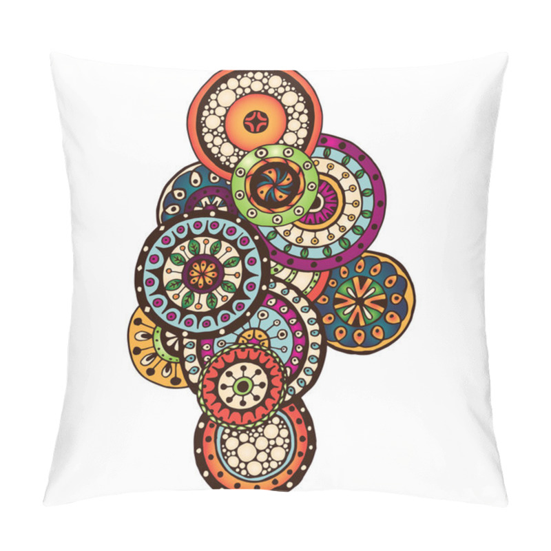 Personality  Henna Paisley Mehndi Doodles Element. Pillow Covers