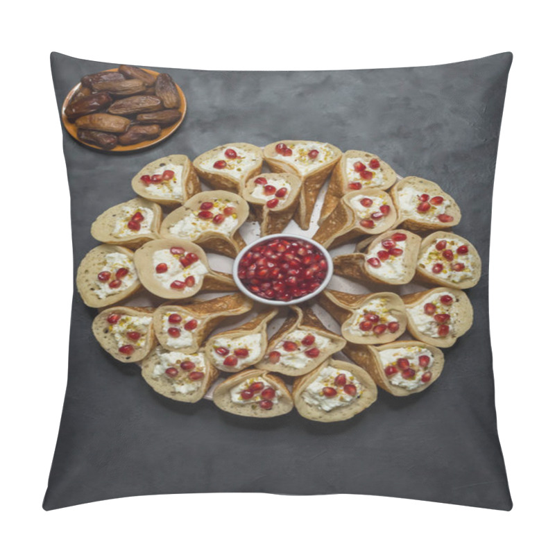 Personality  Arabian Pancake Stuffed With Sweet Cheese.  Pillow Covers