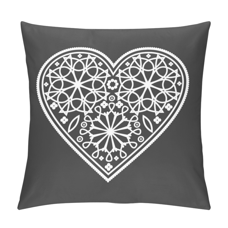 Personality  Ornate Vector Heart In Victorian Style Pillow Covers