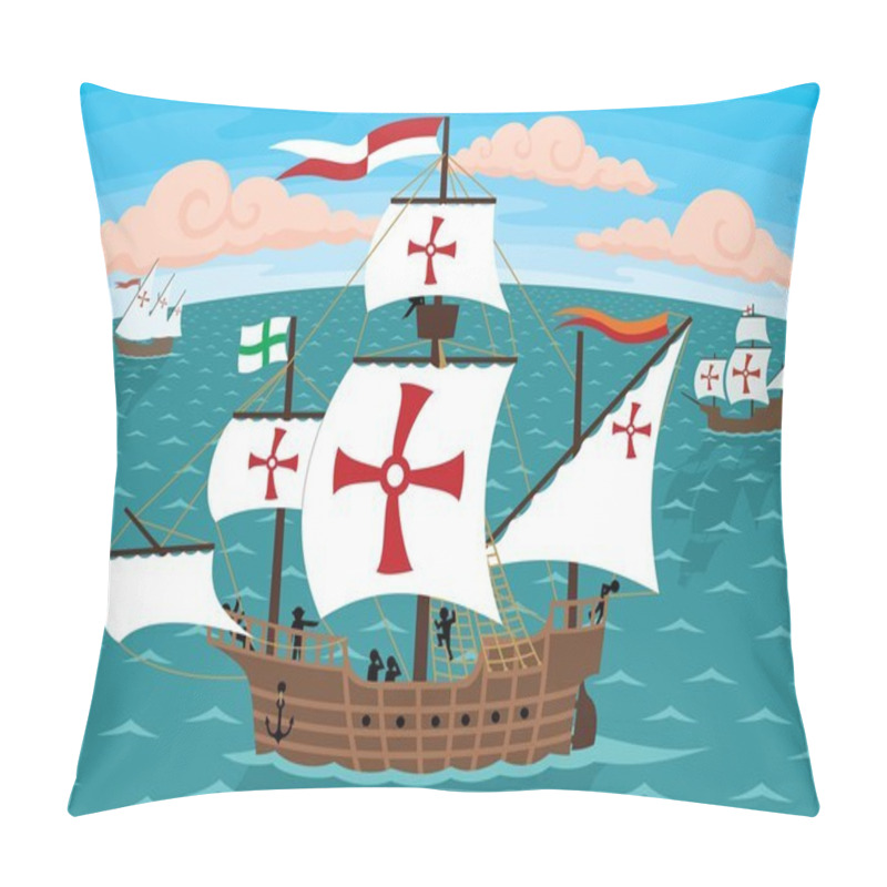 Personality  Columbus's Ships Pillow Covers